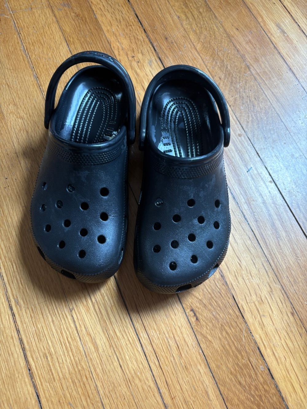 CROCS Black Classic Clogs with Heel Strap for Men